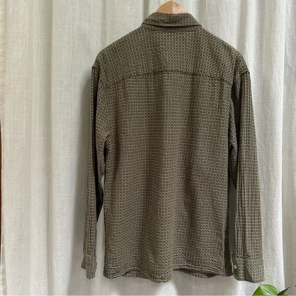 abercrombie long sleeve men's waffle button up olive green size small - Picture 4 of 16